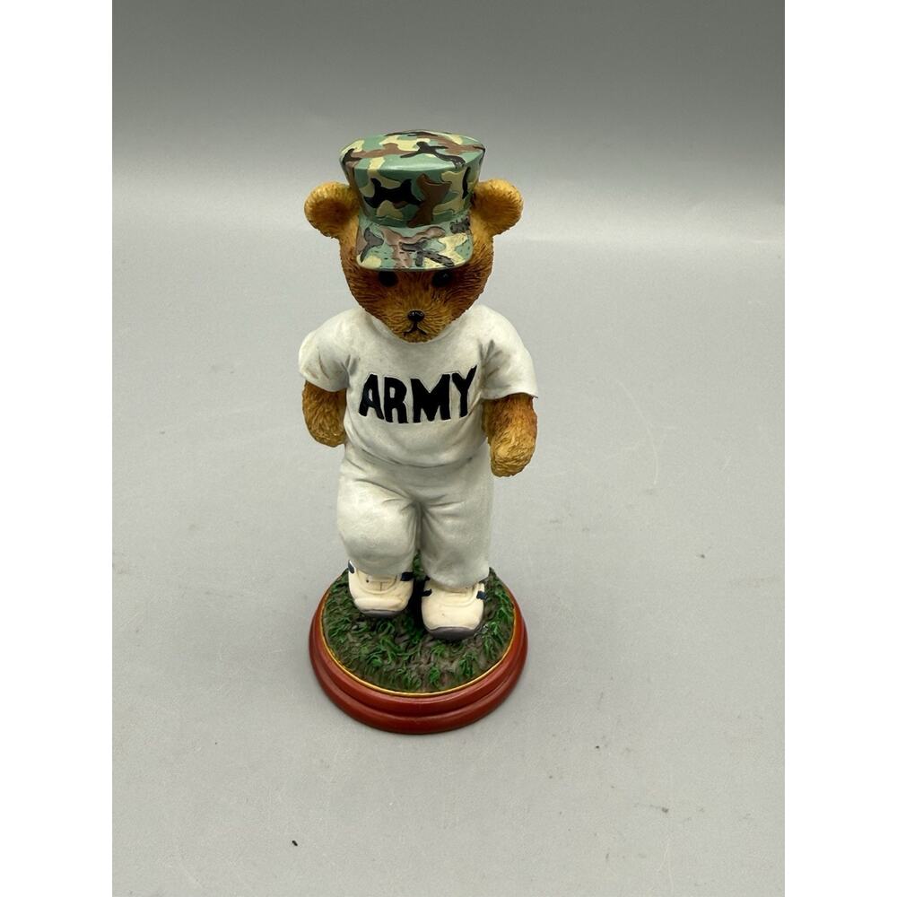 Hamilton Collection Sound Off Army Bear Figurine Faithful Fuzzies #1088